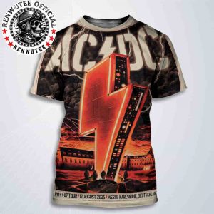 AC/DC PWR UP World Tour Messe Karlshure 2025 Concert Poster On Aug 17 2025 At Freigelande All Over Print T-Shirt