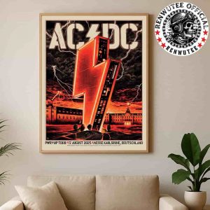 AC/DC PWR UP World Tour Messe Karlshure 2025 Concert Poster On Aug 17 2025 At Freigelande Home Decor Poster Canvas