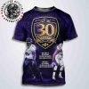 Celebrate 30th Season Baltimore Ravens NFL Sept 14 vs Cleveland And Dec 7 vs Pittsburgh Super Bowl XXXV Reunion All Over Print T-Shirt