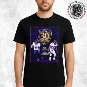 Celebrate 30th Season Baltimore Ravens NFL Sept 14 vs Cleveland And Dec 7 vs Pittsburgh Super Bowl XXXV Reunion Merch Unisex T-Shirt