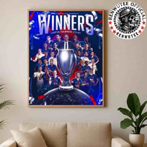 Congrats Paris Saint-Germain FC Winner UEFA Supper Cup 2025 Home Decor Poster Canvas