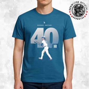 Congrats Shohei Ohtani Los Angeles Dodgers MLB Reaches 40 Home Runs For The 3rd Straight Season Unisex T-Shirt