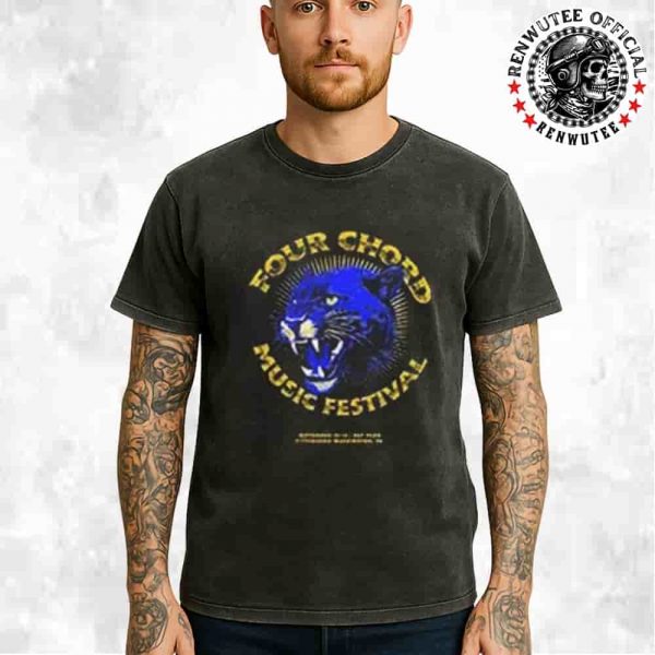Four Chord Music Festival 2025 On September 13–14 At EQT Park In Washington PA Official Blue Panther Merch Washed T-Shirt