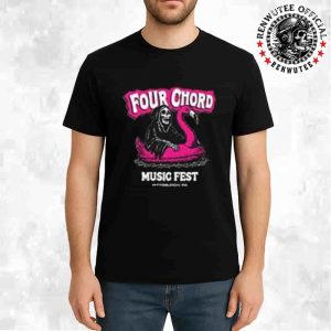 Four Chord Music Festival 2025 On September 13–14 At EQT Park In Washington PA Official Grim Reaper Riding Pink Flamingo Merch Unisex T-Shirt