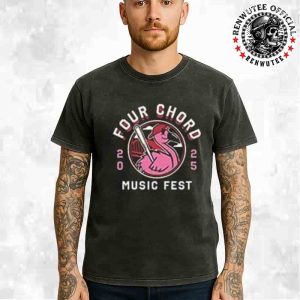 Four Chord Music Festival 2025 On September 13–14 At EQT Park In Washington PA Official Pink Flamingo Merch Washed T-Shirt