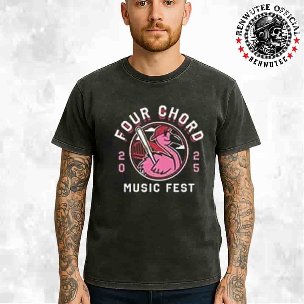 Four Chord Music Festival 2025 On September 13–14 At EQT Park In Washington PA Official Pink Flamingo Merch Washed T-Shirt Four Chord Music Festival 2025 On September 13–14 At EQT Park In Washington PA Official Pink Flamingo Merch Washed T-Shirt