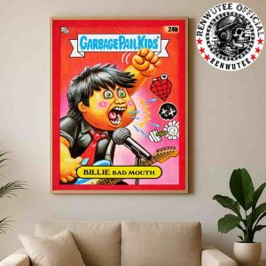 Green Day x Garbage Pail Kids Billie Bad Mouth Home Decor Poster Canvas