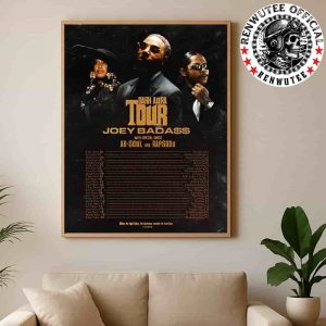 Joey Badass The Dark Aura Tour Dates List 2025 With Ab-Soul And Rapsody When The Light Fades The Darkness Reveals Its True Face Home Decor Poster Canvas