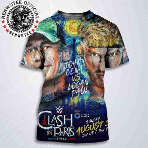 John Cena Vs Logan Paul WWE Clash In Paris France On Aug 31st 2025 All Over Print T-Shirt