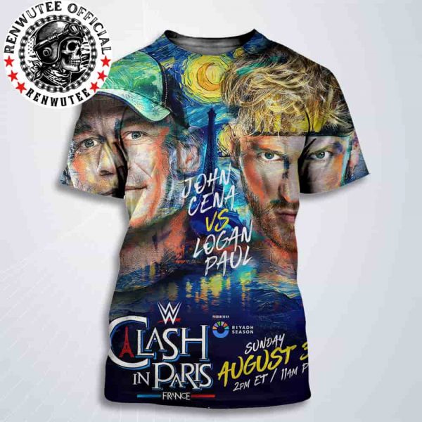John Cena Vs Logan Paul WWE Clash In Paris France On Aug 31st 2025 All Over Print T-Shirt