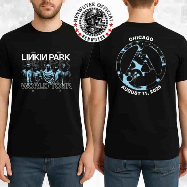 Linkin Park From Zero World Tour Chicago 2025 Exclusive Tee At United Center On Aug 11 Merch Two Sided T-Shirt