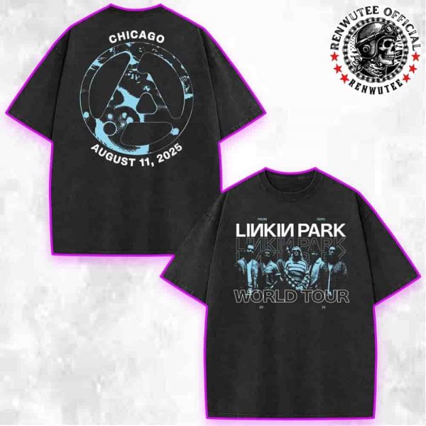 Linkin Park From Zero World Tour Chicago 2025 Exclusive Tee At United Center On Aug 11 Merch Washed T-Shirt