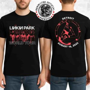 Linkin Park From Zero World Tour Detroit 2025 Exclusive Tee At Little Caesars Arena On Aug 14 2025 Merch Two Sided T-Shirt