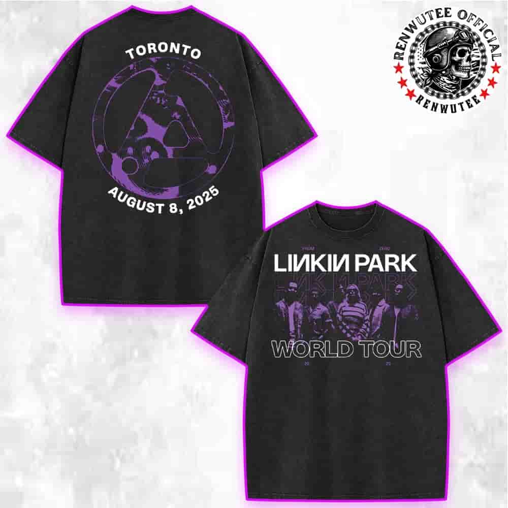 Linkin Park From Zero World Tour Toronto 2025 Exclusive Tee At Scotiabank Arena On Aug 8 2025 Washed T-Shirt Linkin Park From Zero World Tour Toronto 2025 Exclusive Tee At Scotiabank Arena On Aug 8 2025 Washed T-Shirt