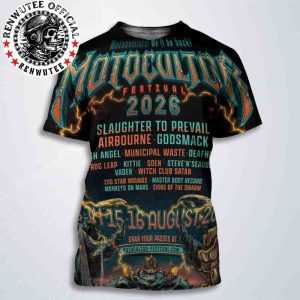 Motocultor Festival 2026 Official Poster Motocultists We’ll Be Back On Aug 13-16 2026 All Over Print T-Shirt