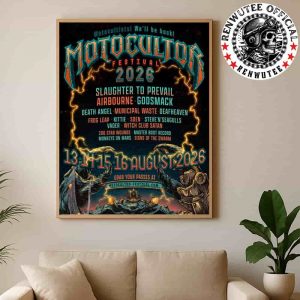 Motocultor Festival 2026 Official Poster Motocultists We’ll Be Back On Aug 13-16 2026 Home Decor Poster Canvas