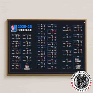 Official Poster NBA 2025-25 Schedule Dated List Home Decor Poster Canvas