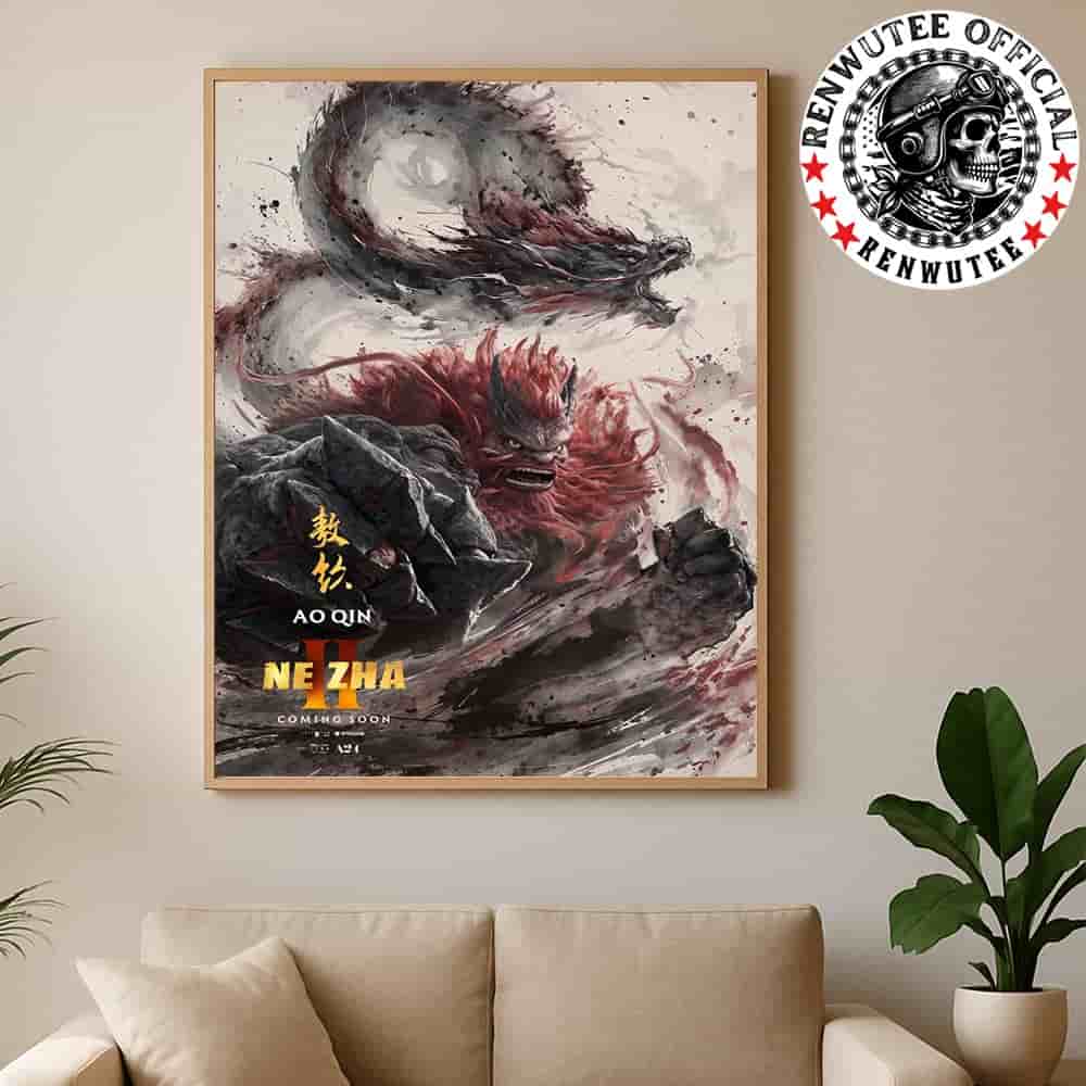 Official Poster Ne Zha 2 Ao Qin Character Release In Theaters And IMAX On August 22 Home Decor Poster Canvas Official Poster Ne Zha 2 Ao Qin Character Release In Theaters And IMAX On August 22 Home Decor Poster Canvas