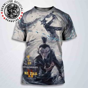 Official Poster Ne Zha 2 ShenGongBao Character Release In Theaters And IMAX On August 22 All Over Print T-Shirt