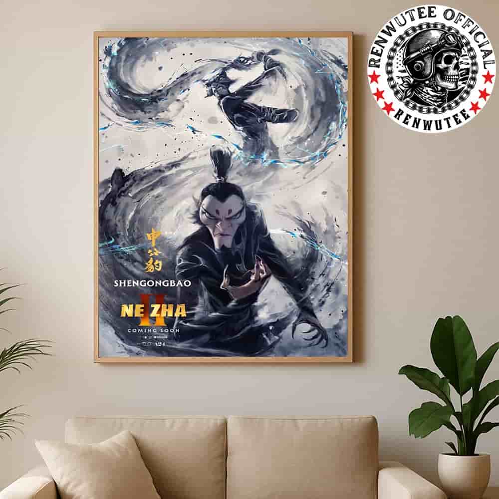 Official Poster Ne Zha 2 ShenGongBao Character Release In Theaters And IMAX On August 22 Home Decor Poster Canvas Official Poster Ne Zha 2 ShenGongBao Character Release In Theaters And IMAX On August 22 Home Decor Poster Canvas
