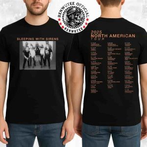Sleeping With Sirens Summer 2025 Tour Merch Photo Tour Dated List 2025 Two Sided T-Shirt
