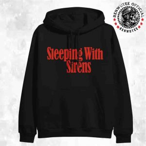 Sleeping With Sirens Summer 2025 Tour Merch Serif Text Logo Hoodie T-Shirt