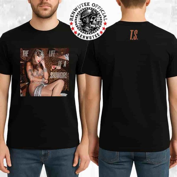 Taylor Swift Release New Album The Life Of A Showgirl On October 3 2025 Glamour Luxury And Allure On The Stage Two Sided T-Shirt