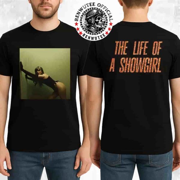Taylor Swift The Life Of A Showgirl Album 2025 Merch The Shiny Bug Vinyl Collection Fan Gift Two Sided T-Shirt
