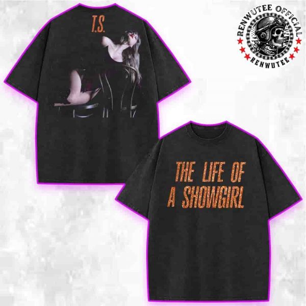 Taylor Swift The Life Of A Showgirl Exclusive Tee For New Album Release On October 3 2025 Merch Washed T-Shirt