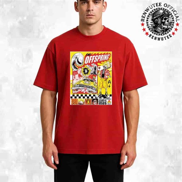 The Offspring SUPERCHARGED Worldwide Tinley Park IL 2025 Concert Poster At Credit Union 1 Amphitheatre On Aug 16 2025 Unisex T-Shirt