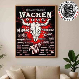 Wacken Open Air The 35 Years Anniversary Party On 2026 Full Band Lineup Home Decor Poster Canvas